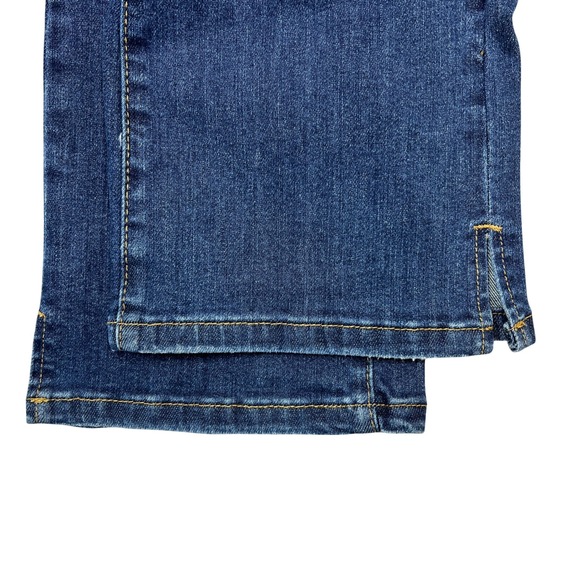 Judy Blue Slim Bootcut Jeans Sz 5/27" Petite Dark Wash Split Hem Stretch Denim - Picture 12 of 15